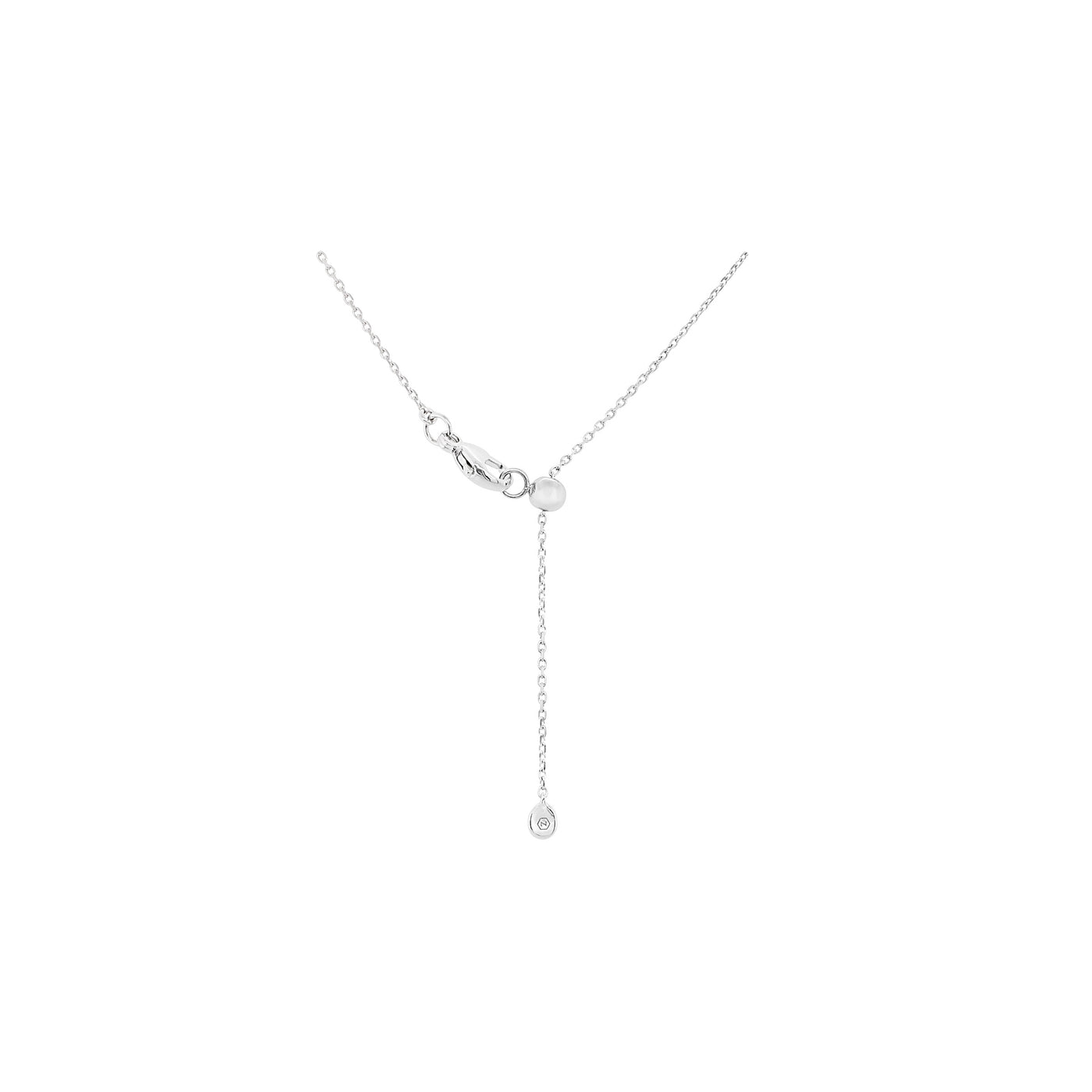 Pave'd Diamond Butterfly Necklace in 18k White Gold