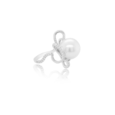 Pearl and Diamond Cocktail Ring