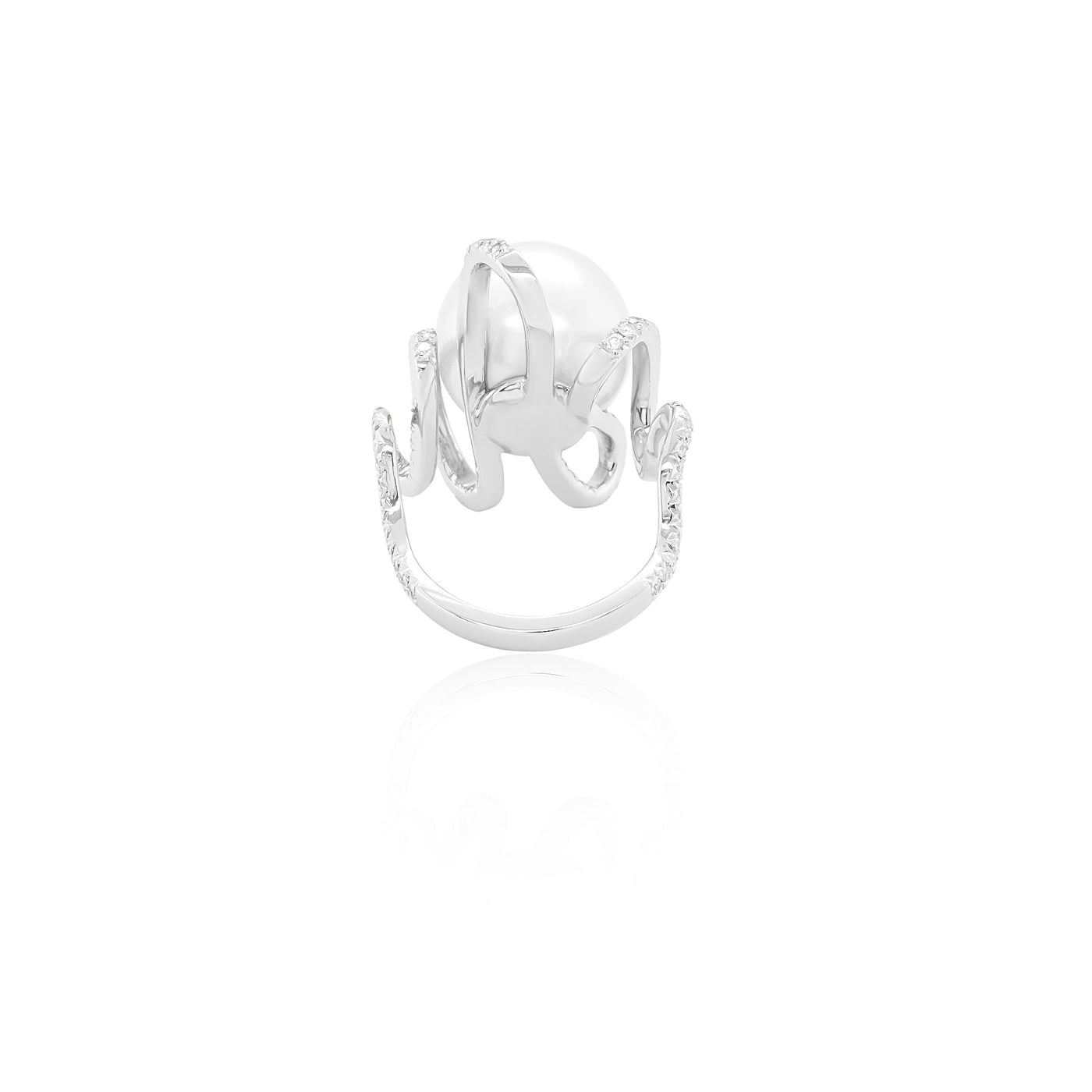 Pearl and Diamond Cocktail Ring