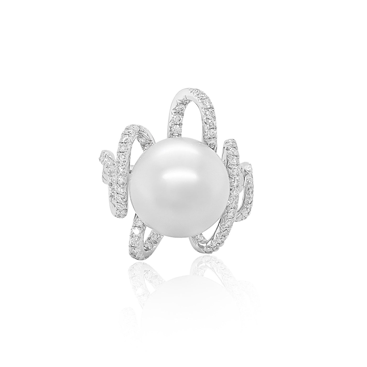 Pearl and Diamond Cocktail Ring