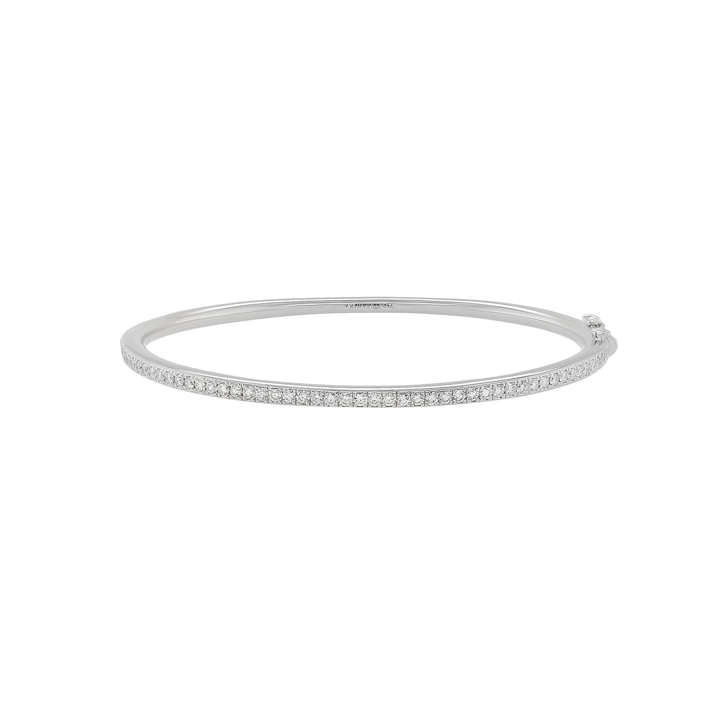 Diamond Bangle in 18k White Gold