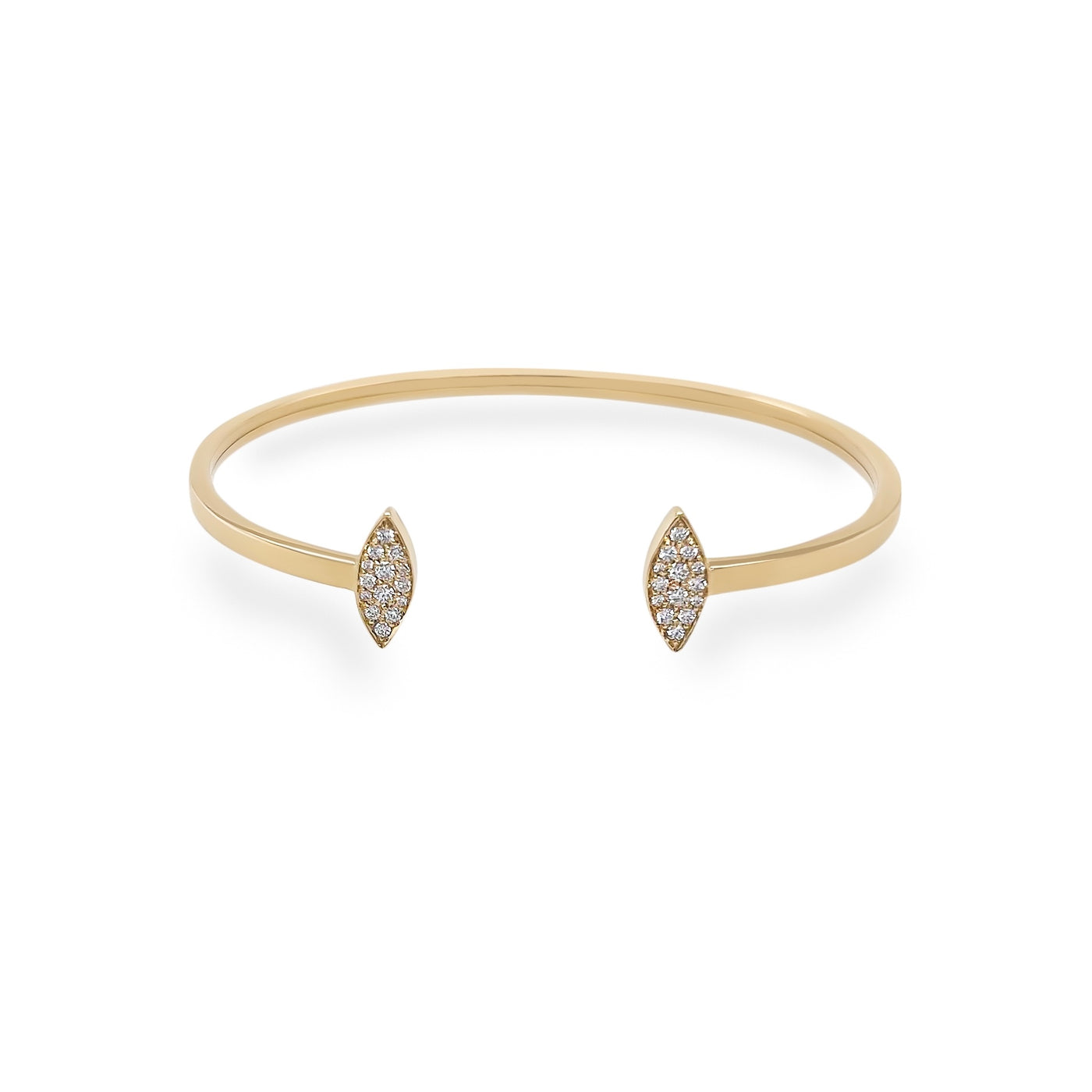 Marquise Shaped Diamond Bangle