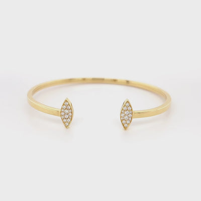 Marquise Shaped Diamond Bangle